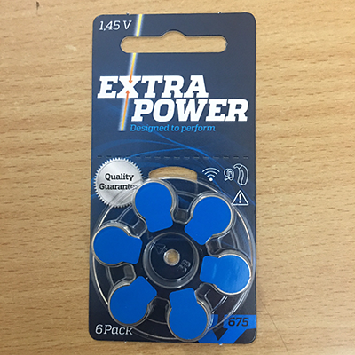 Pin Máy Trợ Thính Extra Power vỉ 6 viên – 675 (Made in UK)