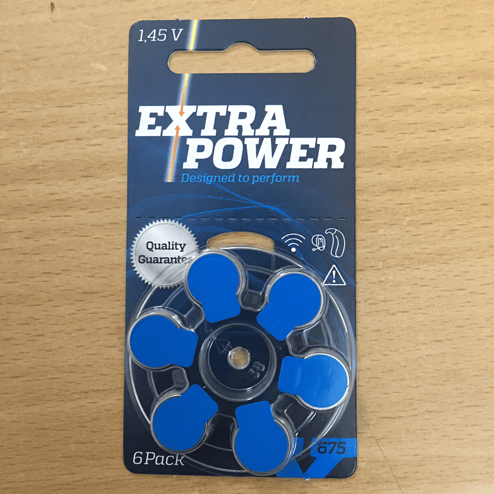 Pin Máy Trợ Thính Extra Power vỉ 6 viên – 675 (Made in UK)